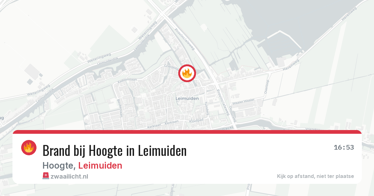 Brand bij Hoogte in Leimuiden — 23 mei 2026
