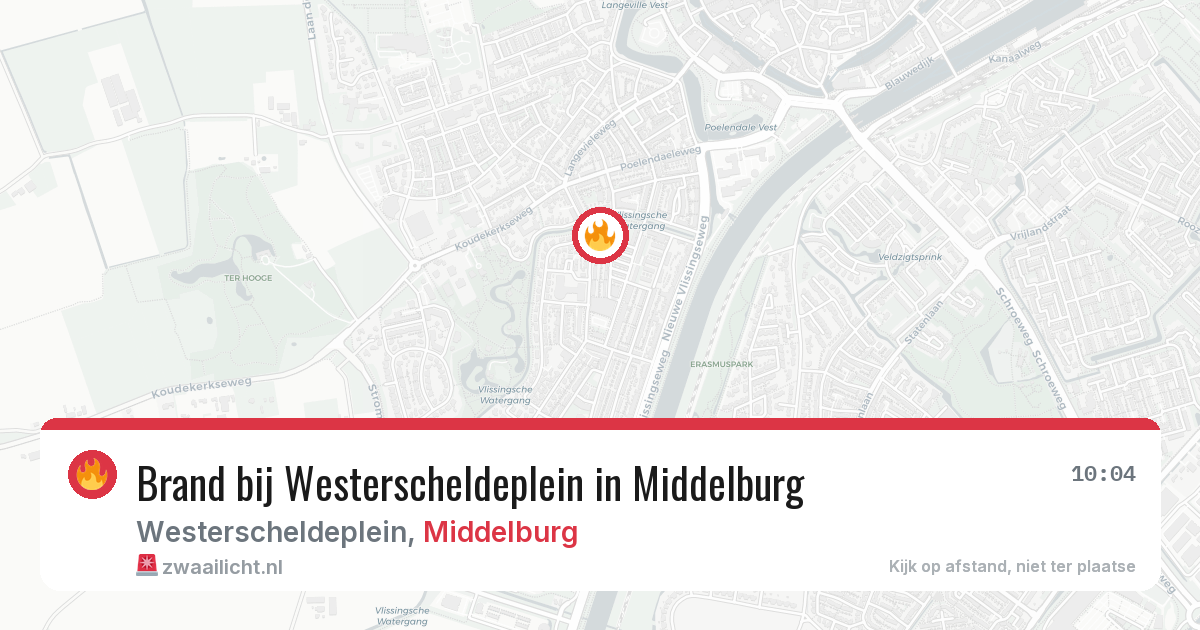 Brand bij Westerscheldeplein in Middelburg — 13 mei 2026