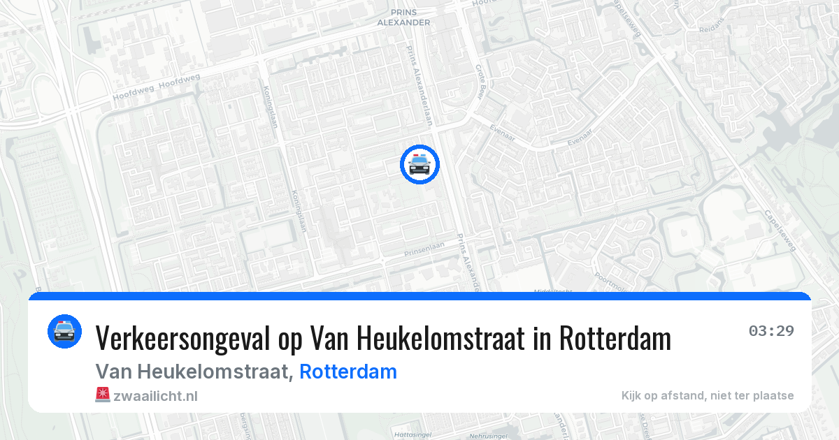 Verkeersongeval op Van Heukelomstraat in Rotterdam — 2 aug 2026