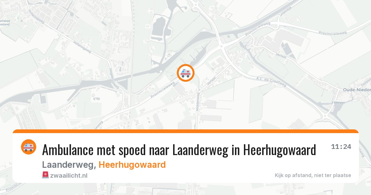 Ambulance met spoed naar Laanderweg in Heerhugowaard — 16 jul 2026