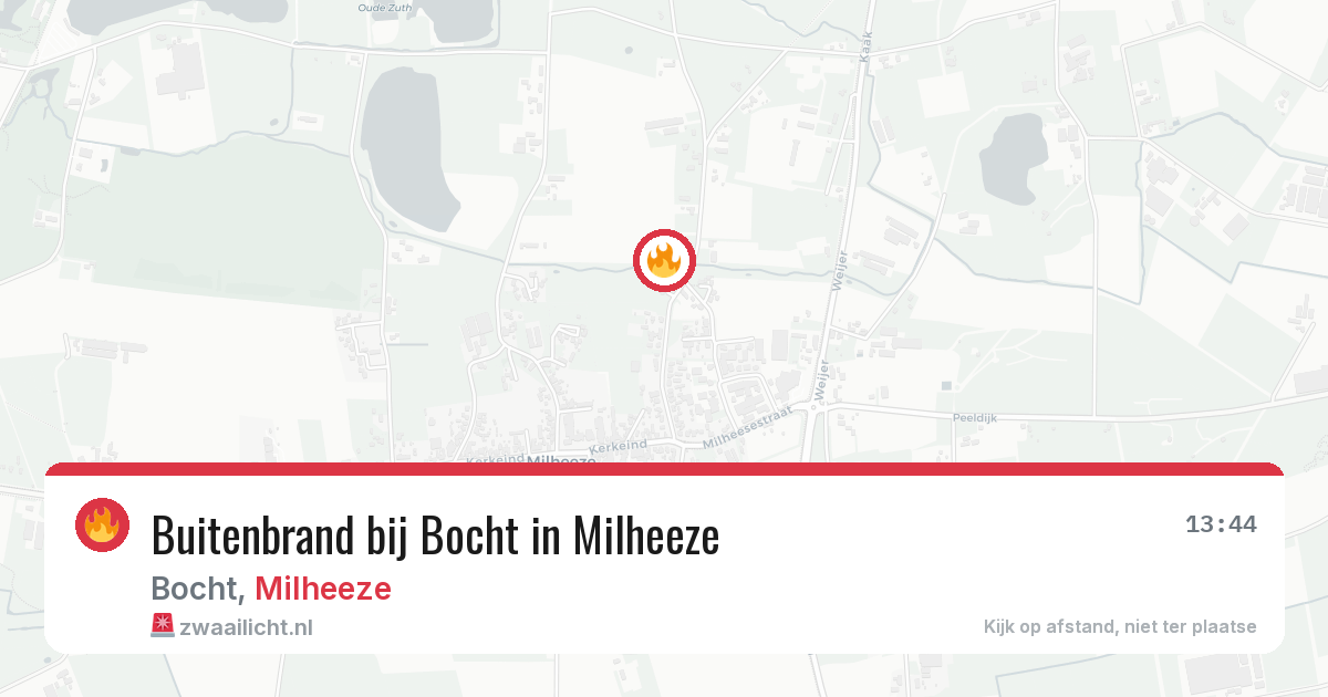 Buitenbrand bij Bocht in Milheeze — 15 jun 2026