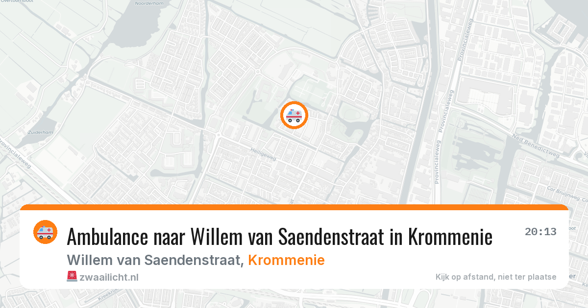 Ambulance naar Willem van Saendenstraat in Krommenie — 31 mrt 2026