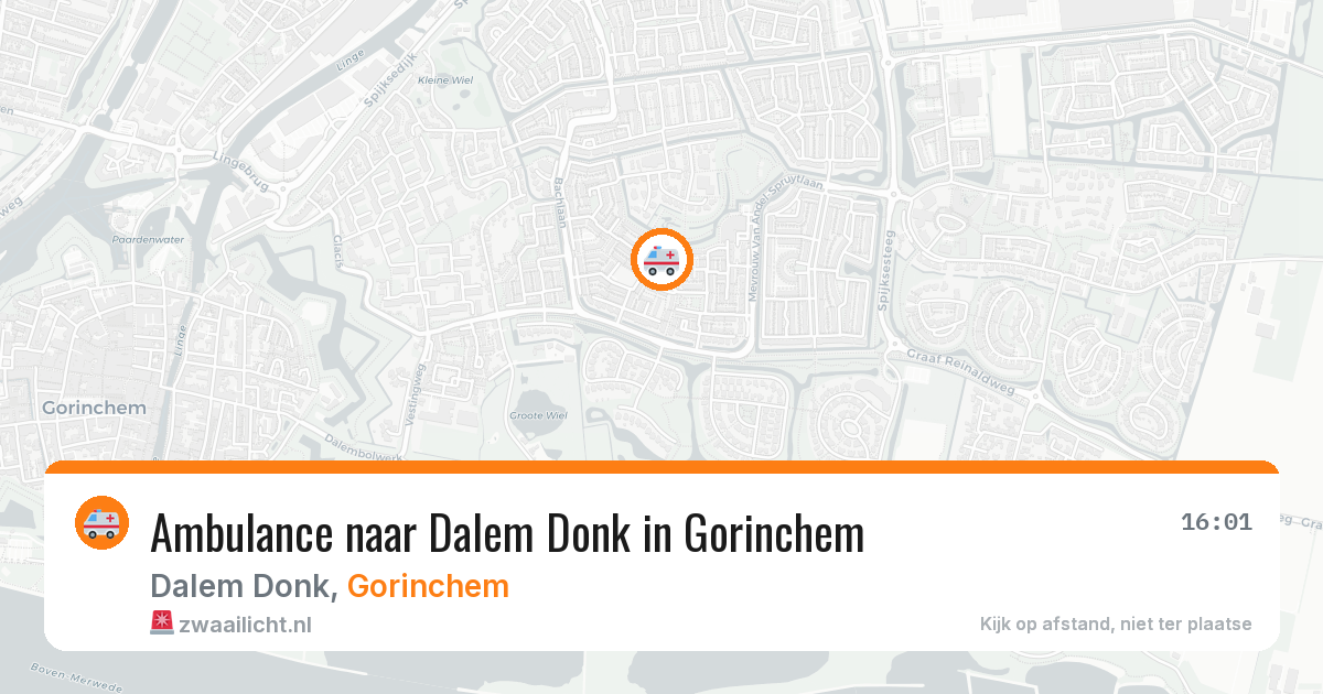 Ambulance naar Dalem Donk in Gorinchem — 7 jul 2026