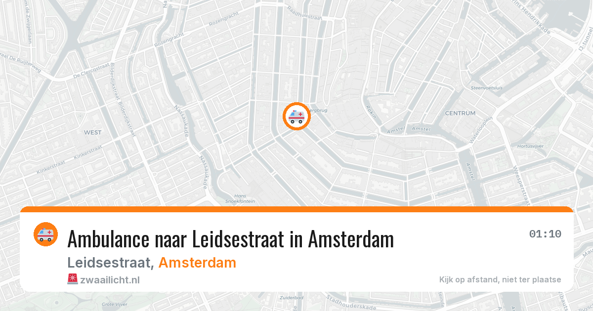Ambulance naar Leidsestraat in Amsterdam — 27 mei 2026