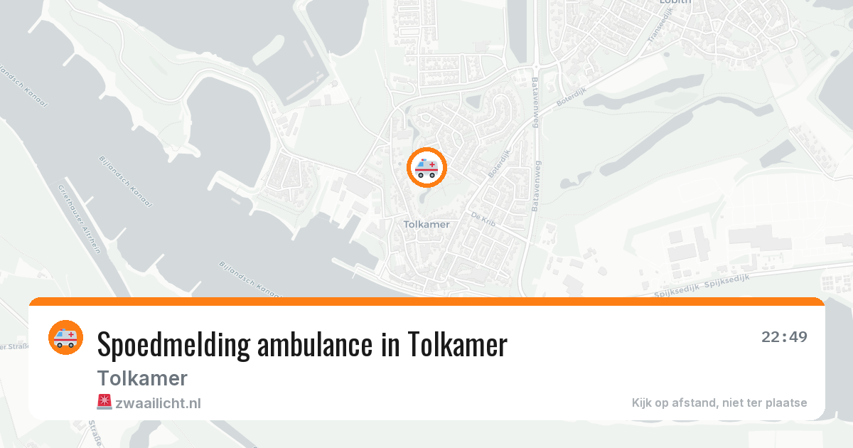 Spoedmelding ambulance in Tolkamer — 13 apr 2026