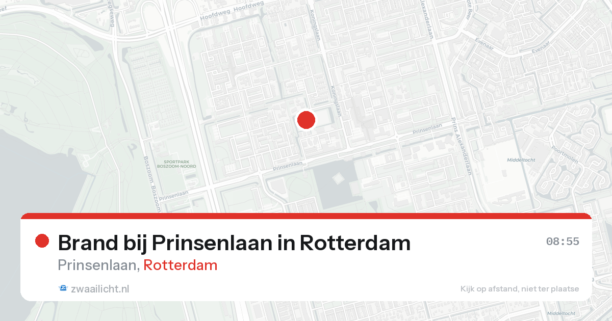 Brand bij Prinsenlaan in Rotterdam — 25 aug 2026