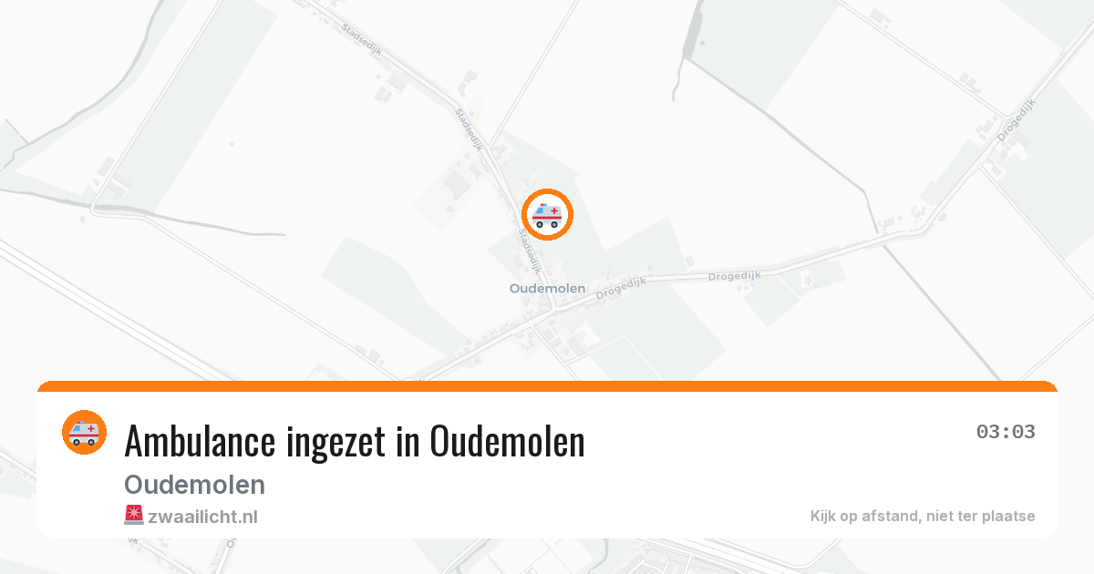 Ambulance ingezet in Oudemolen — 8 aug 2026