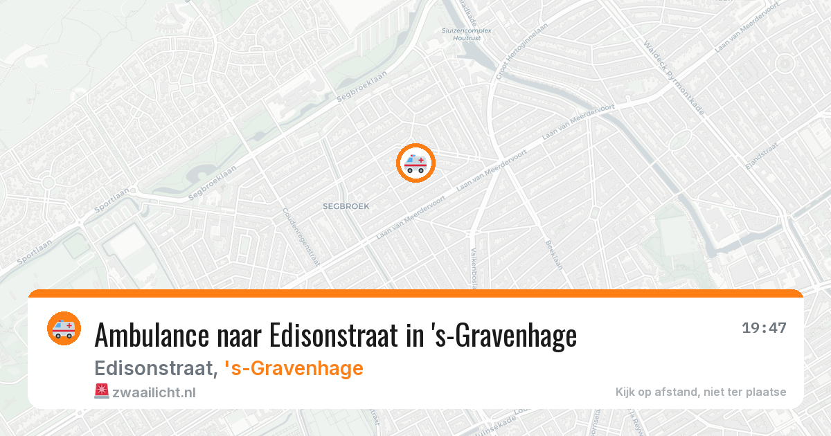 Ambulance naar Edisonstraat in 's-Gravenhage — 20 mei 2026