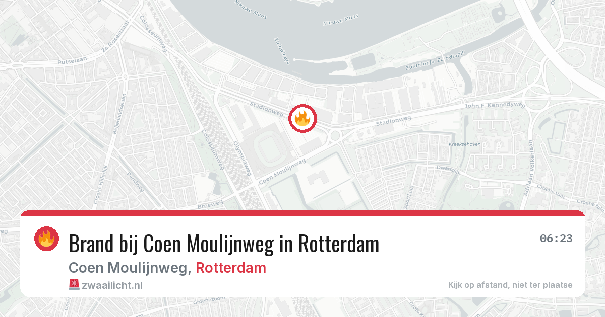 Brand bij Coen Moulijnweg in Rotterdam — 17 jun 2026