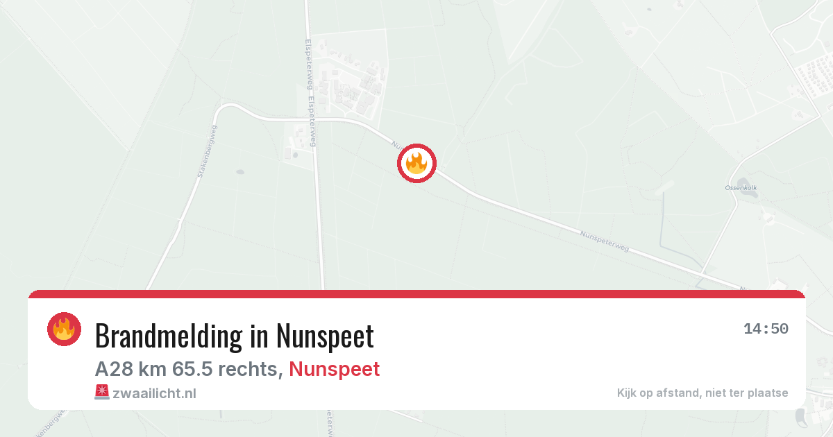 Brandmelding in Nunspeet — 24 jun 2026