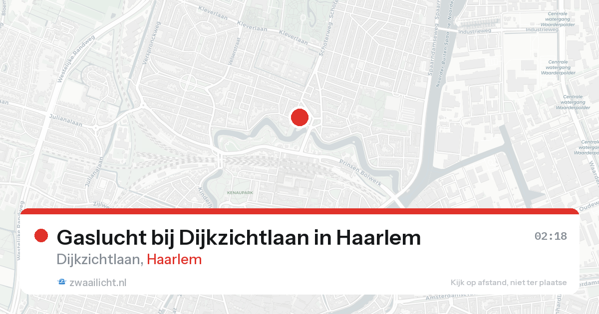 Gaslucht bij Dijkzichtlaan in Haarlem — 8 feb 2026
