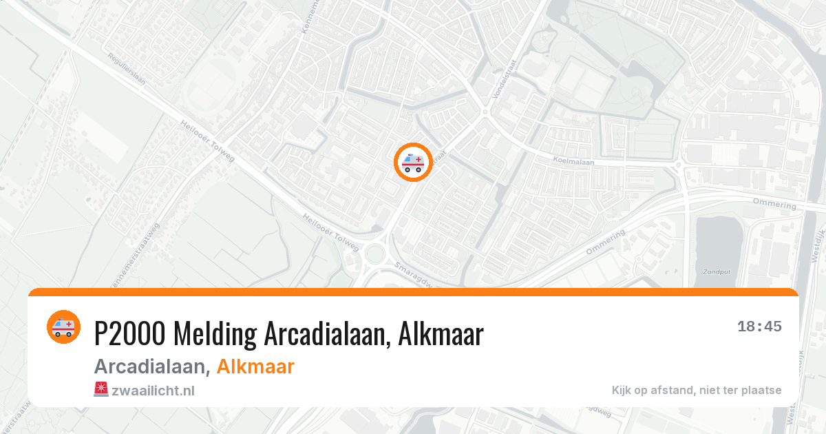P2000 Melding Arcadialaan, Alkmaar — 28 feb 2026