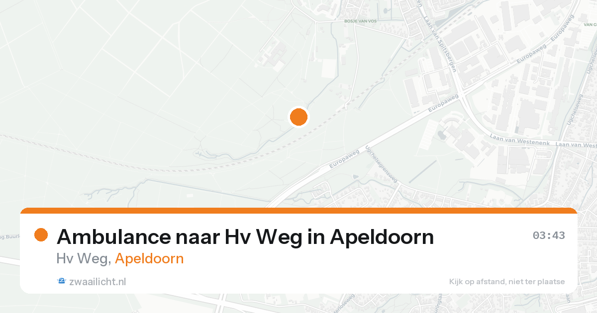 Ambulance naar Hv Weg in Apeldoorn — 16 aug 2026