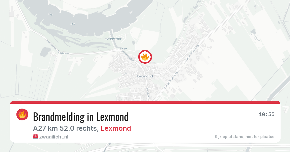 Brandmelding in Lexmond — 21 jul 2026