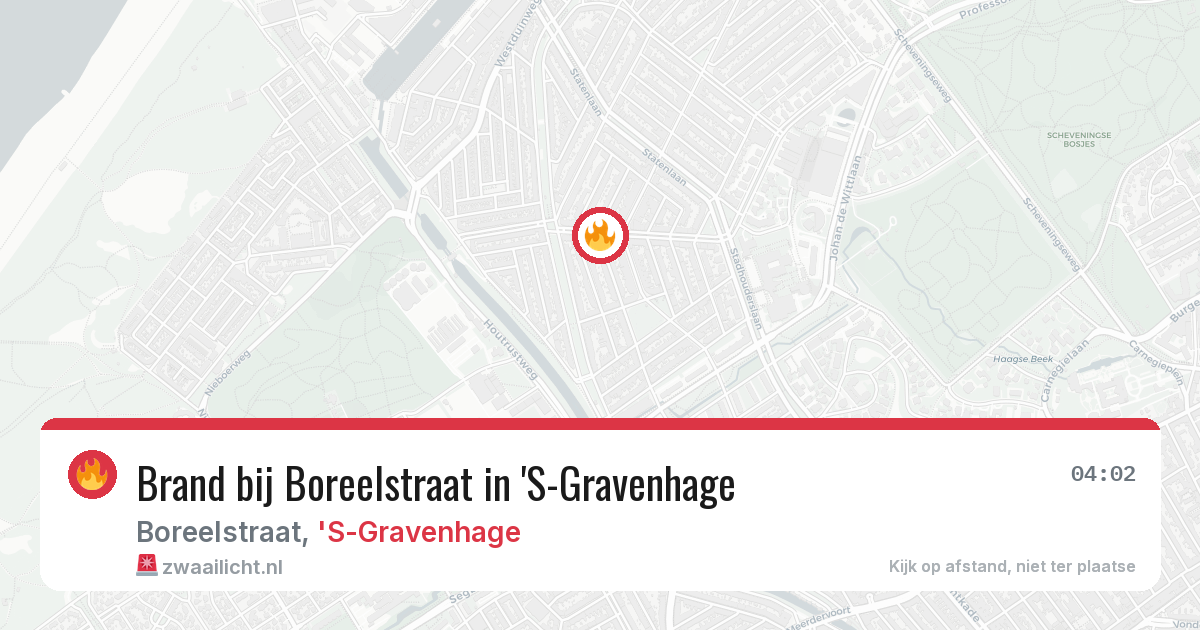 Brand bij Boreelstraat in 'S-Gravenhage — 8 jul 2026