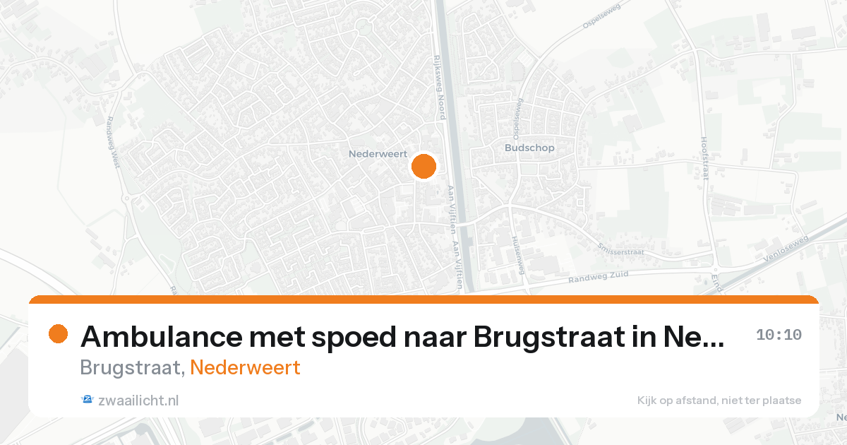 Ambulance met spoed naar Brugstraat in Nederweert — 25 aug 2026