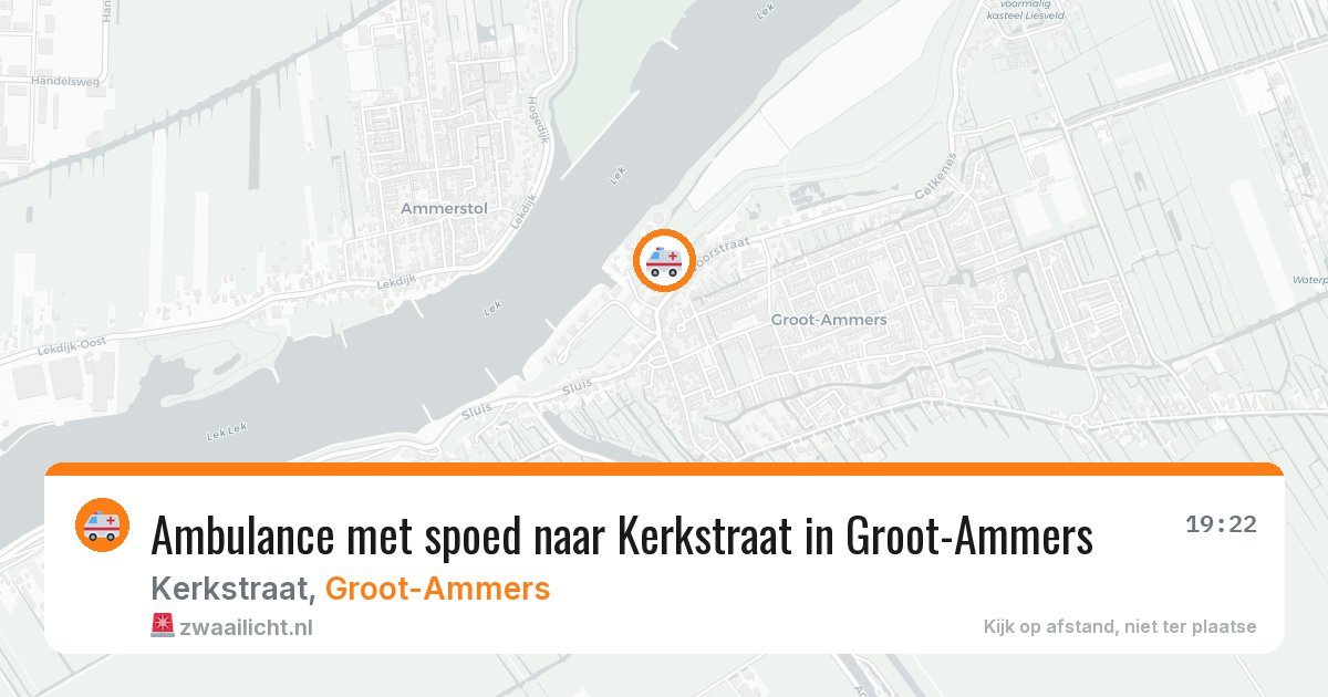 Ambulance met spoed naar Kerkstraat in Groot-Ammers — 23 mei 2026