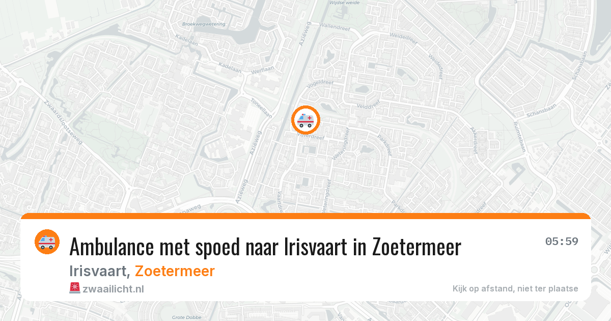 Ambulance met spoed naar Irisvaart in Zoetermeer — 9 aug 2026