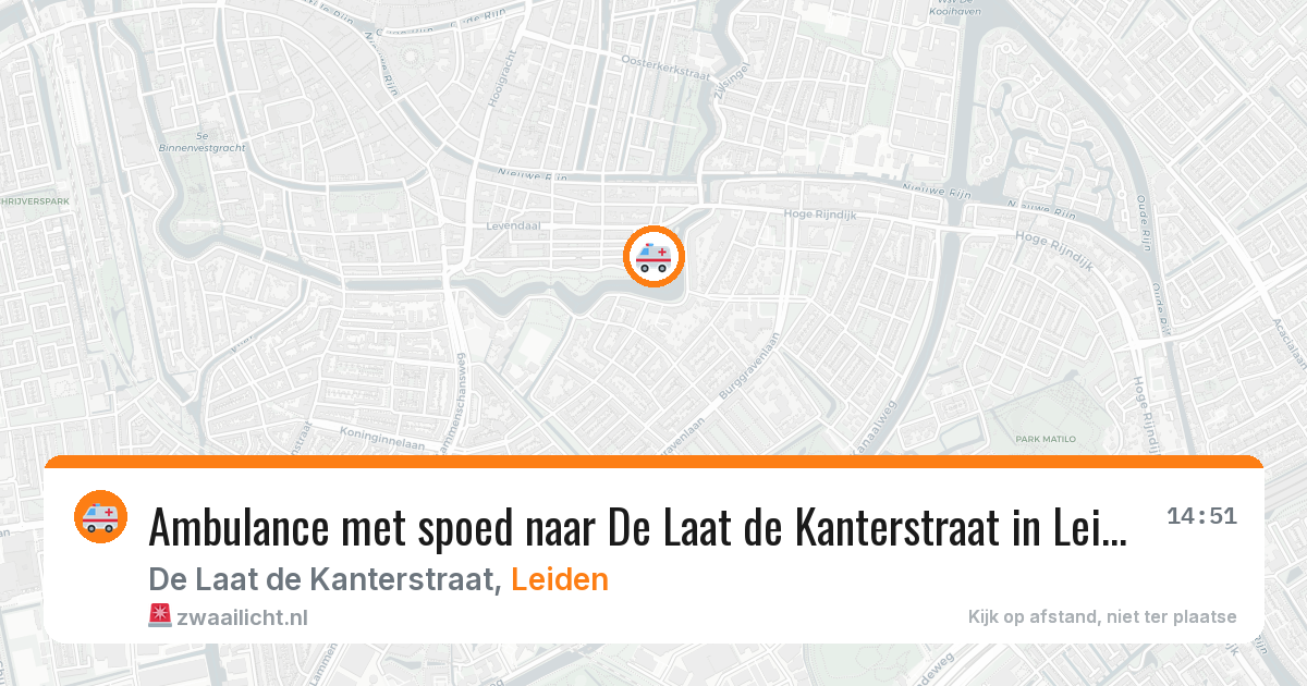 Ambulance met spoed naar De Laat de Kanterstraat in Leiden — 3 apr 2026