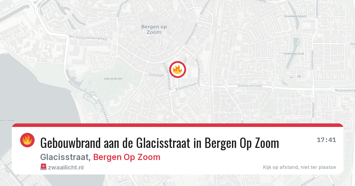 Gebouwbrand aan de Glacisstraat in Bergen Op Zoom — 3 mei 2026