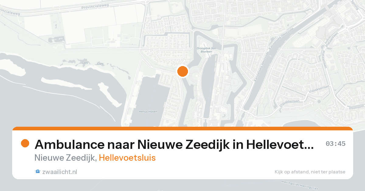 Ambulance naar Nieuwe Zeedijk in Hellevoetsluis — 6 jun 2026