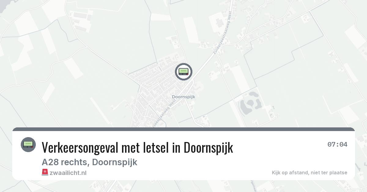 Verkeersongeval met letsel in Doornspijk — 26 feb 2026