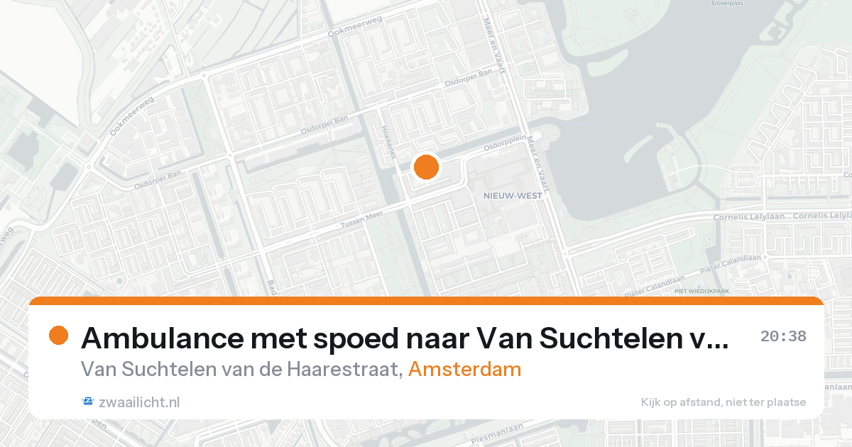 Ambulance met spoed naar Van Suchtelen van de Haarestraat in Amsterdam — 28 mei 2026