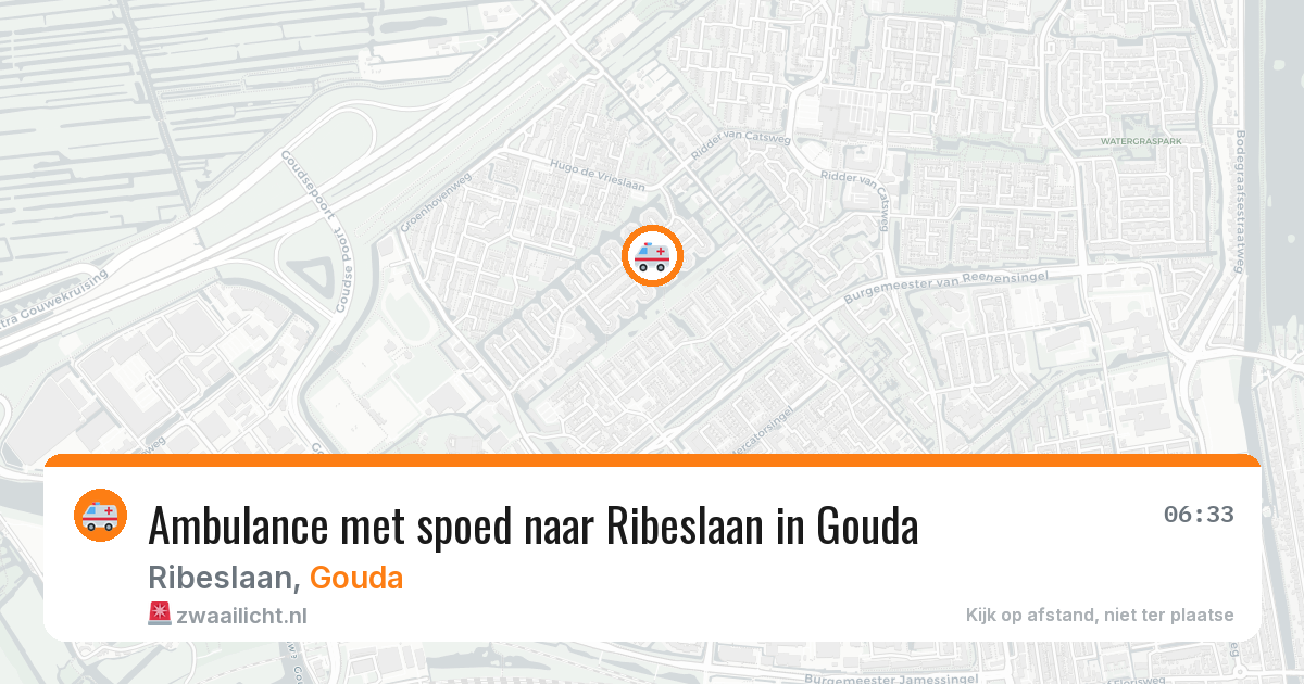 Ambulance met spoed naar Ribeslaan in Gouda — 21 apr 2026