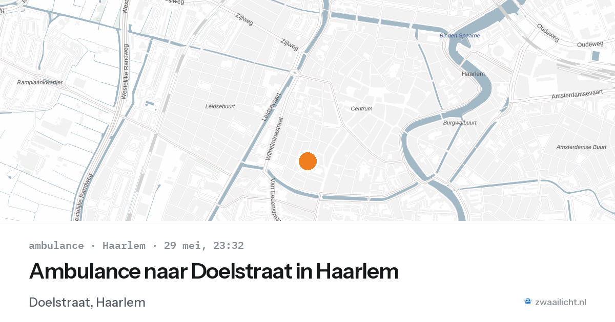 Ambulance naar Doelstraat in Haarlem — 29 mei 2026