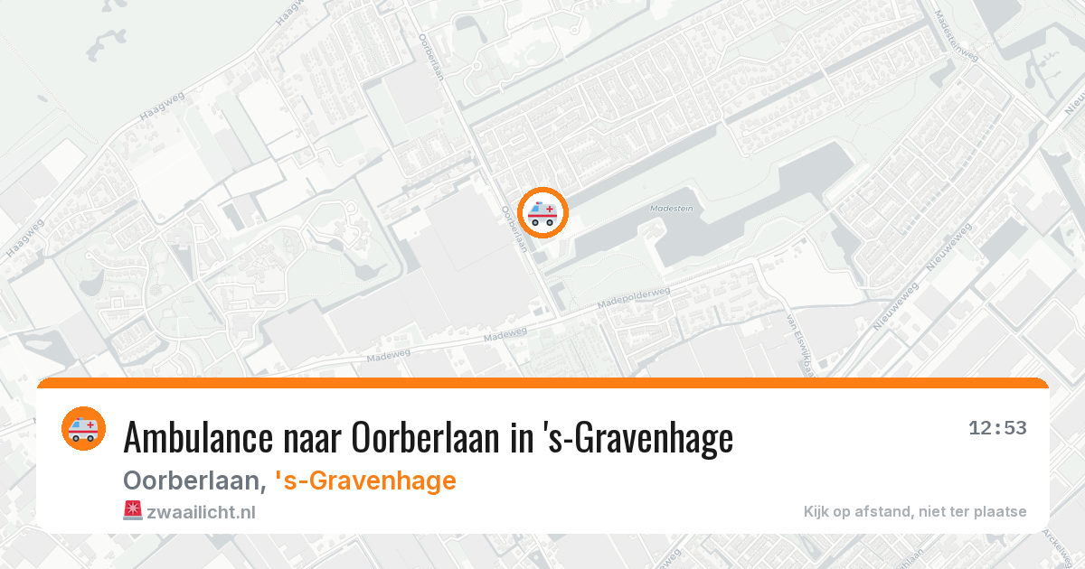 Ambulance naar Oorberlaan in 's-Gravenhage — 1 jul 2026