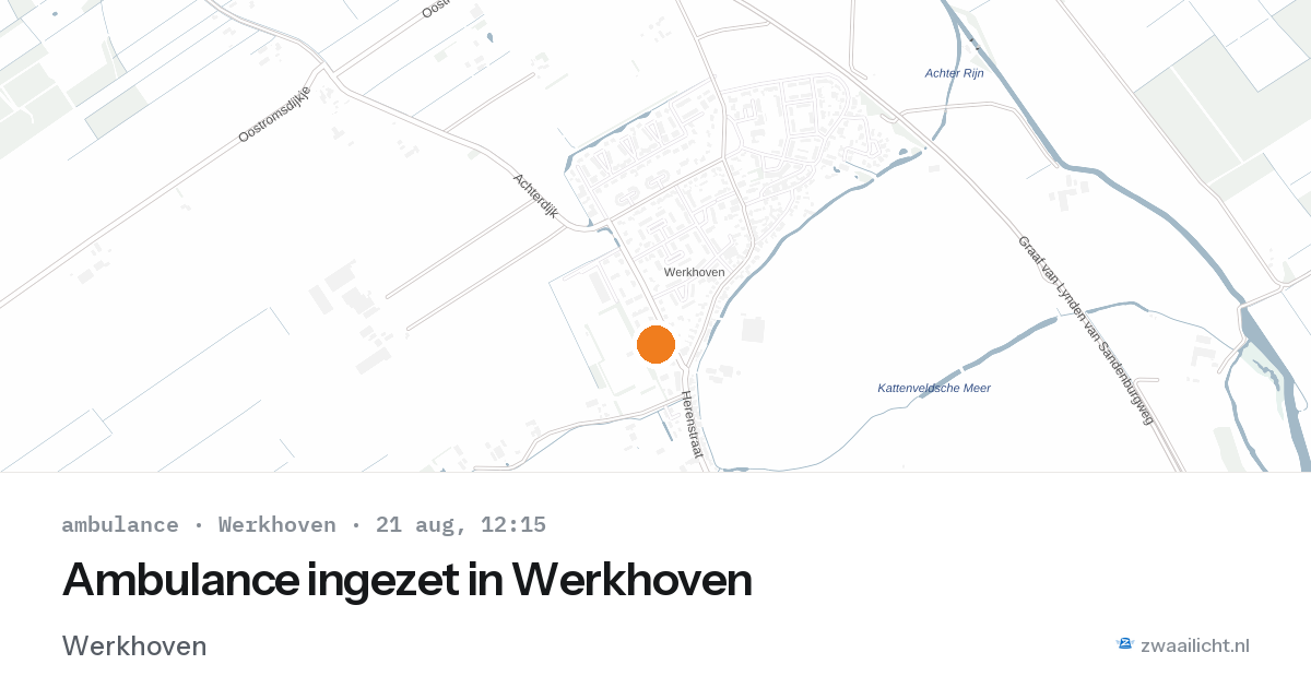 Ambulance ingezet in Werkhoven — 21 aug 2026