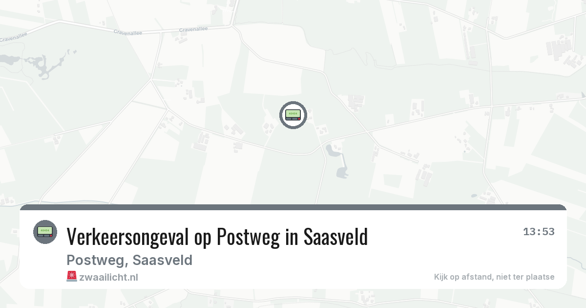 Verkeersongeval op Postweg in Saasveld — 12 mrt 2026