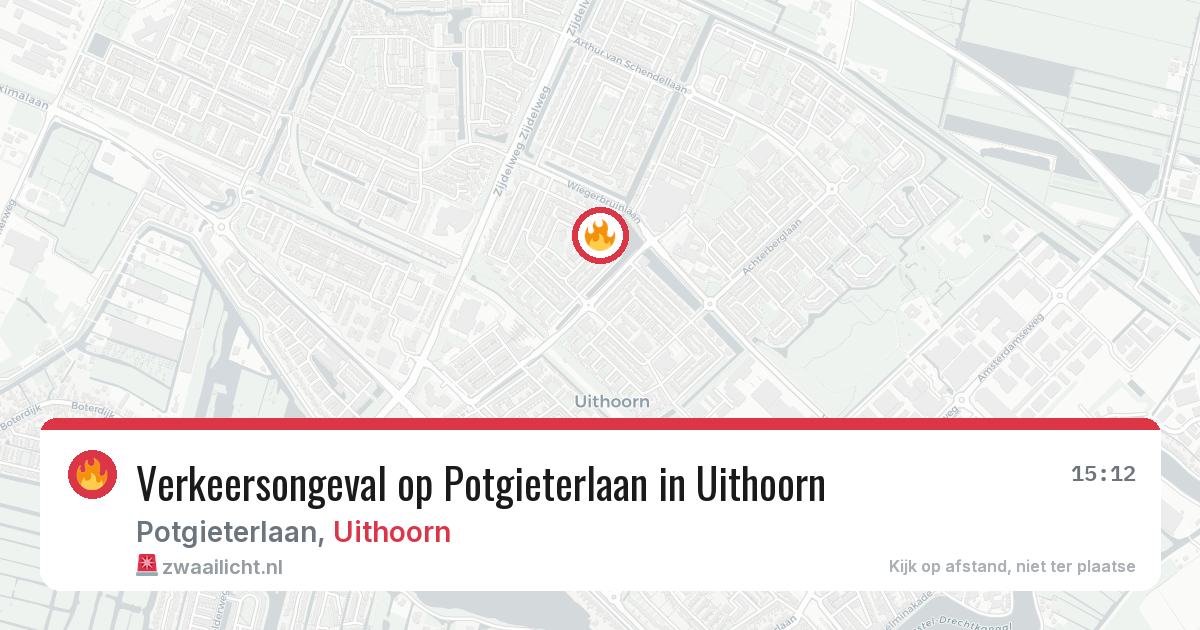 Verkeersongeval op Potgieterlaan in Uithoorn — 24 mrt 2026