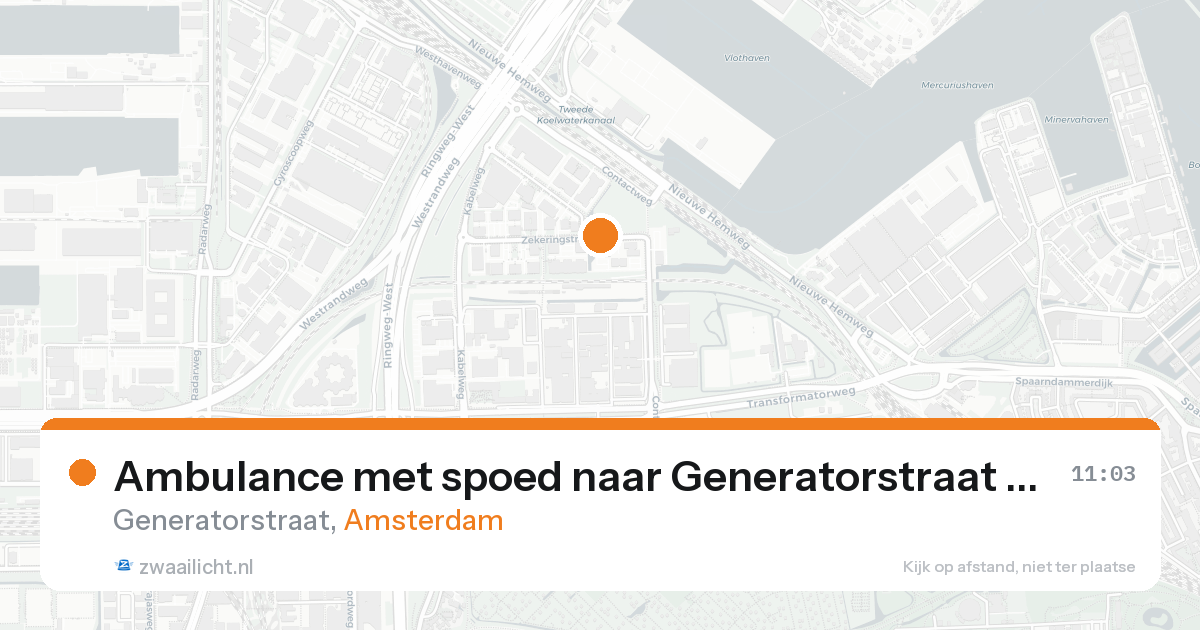 Ambulance met spoed naar Generatorstraat in Amsterdam — 24 aug 2026