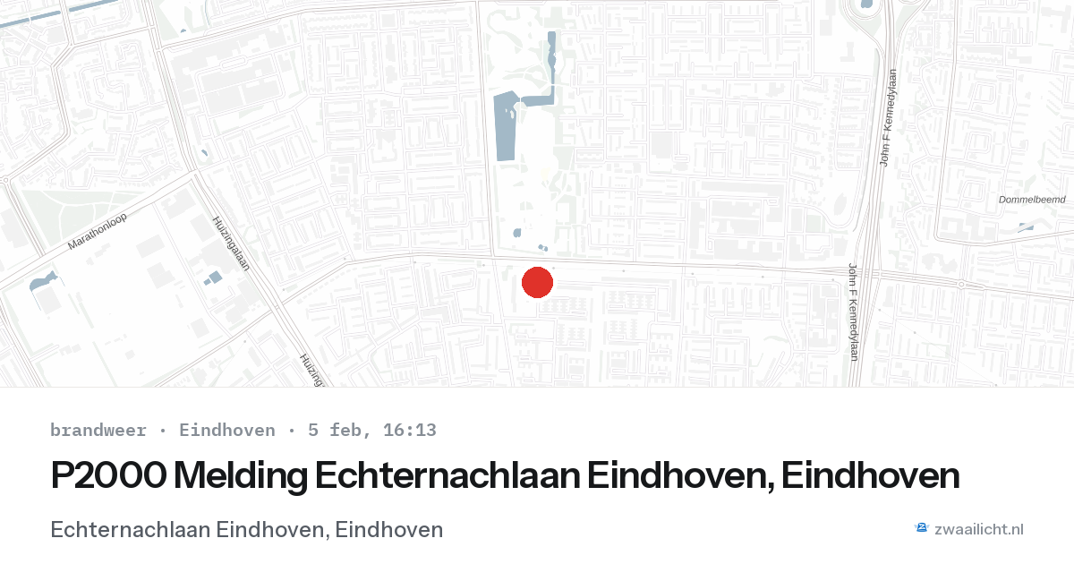 P2000 Melding Echternachlaan Eindhoven, Eindhoven — 5 feb 2026
