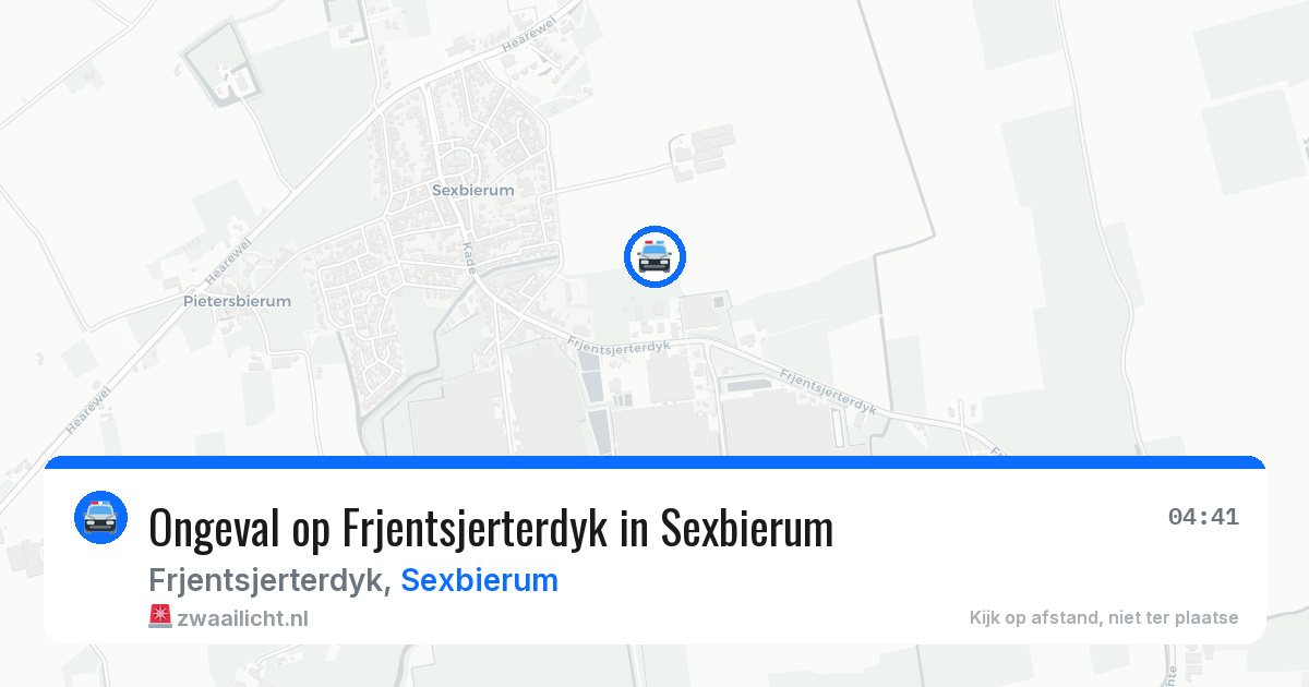 Ongeval op Frjentsjerterdyk in Sexbierum — 5 apr 2026