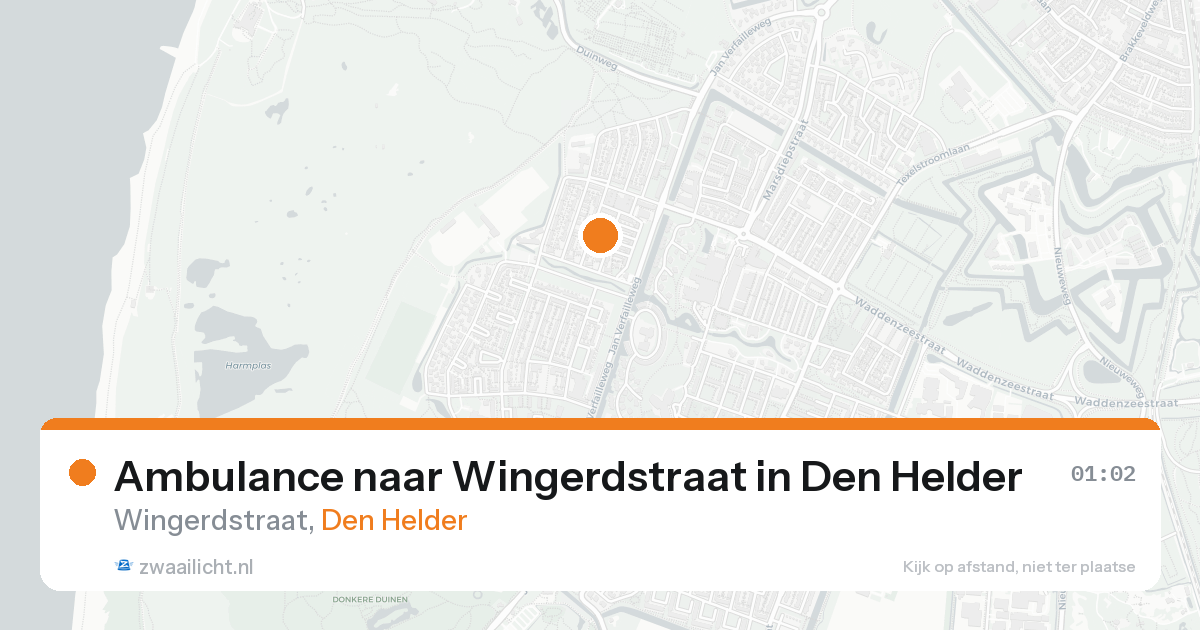 Ambulance naar Wingerdstraat in Den Helder — 2 jun 2026