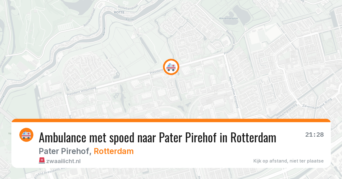 Ambulance met spoed naar Pater Pirehof in Rotterdam — 25 jul 2026