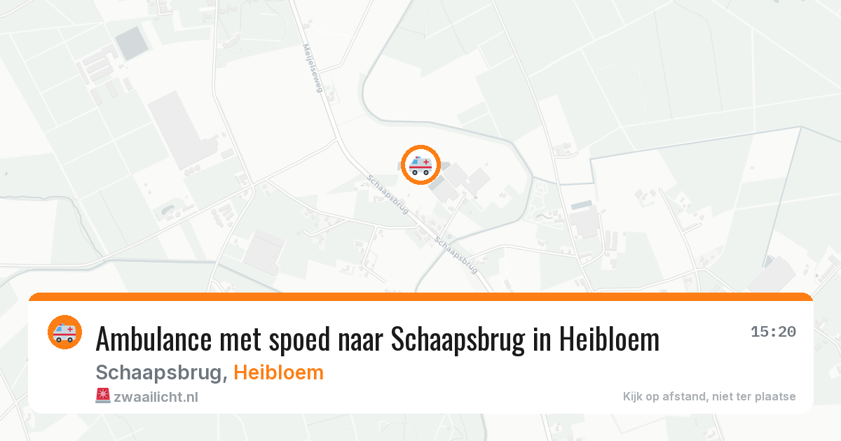 Ambulance met spoed naar Schaapsbrug in Heibloem — 23 jun 2026