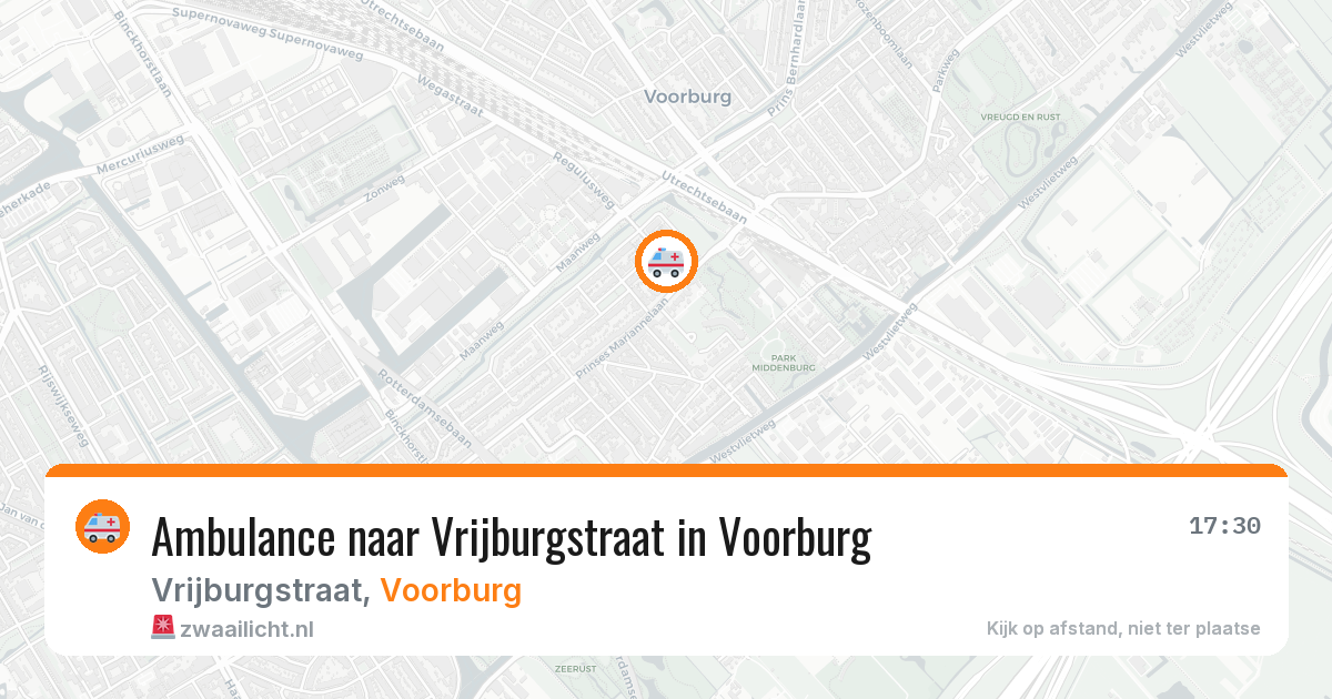 Ambulance naar Vrijburgstraat in Voorburg — 23 jun 2026