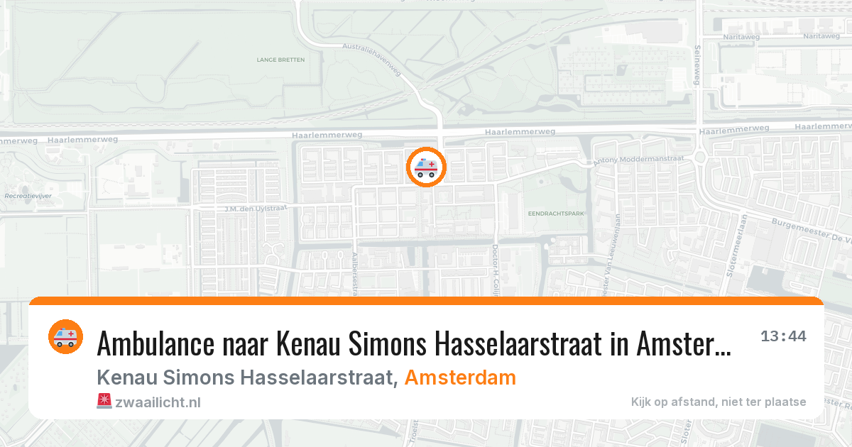 Ambulance naar Kenau Simons Hasselaarstraat in Amsterdam — 19 jul 2026
