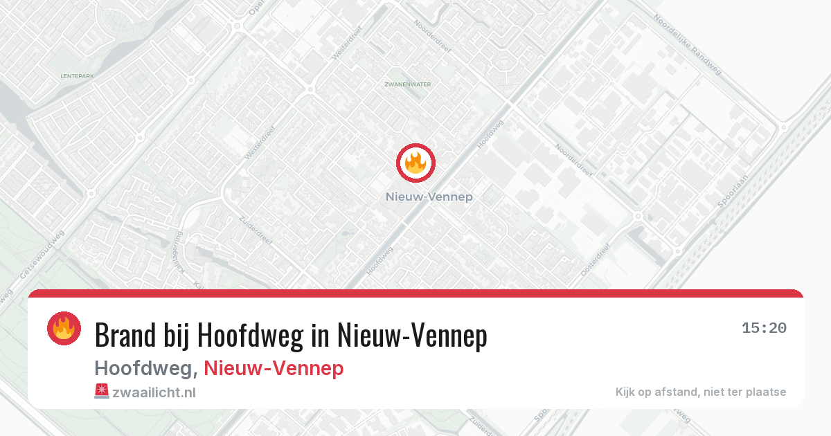 Brand bij Hoofdweg in Nieuw-Vennep — 11 aug 2026