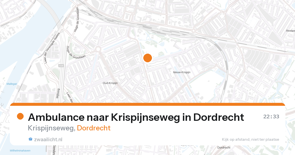 Ambulance naar Krispijnseweg in Dordrecht — 27 aug 2026