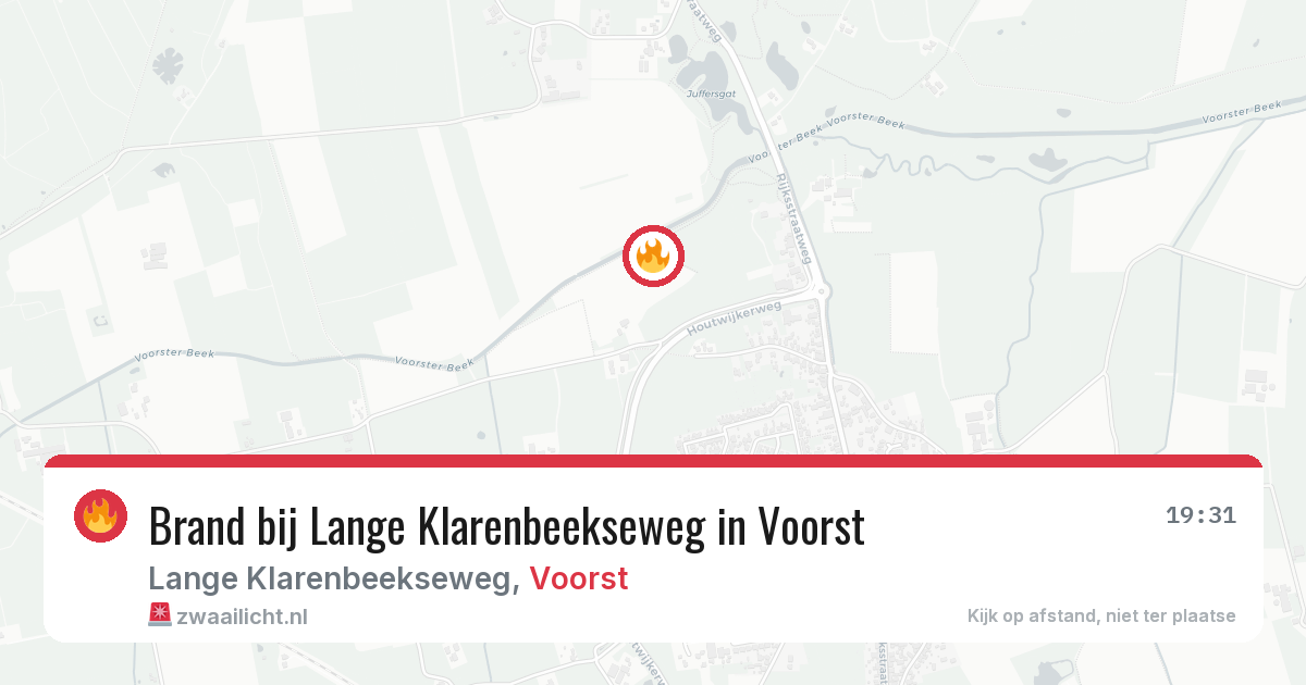 Brand bij Lange Klarenbeekseweg in Voorst — 26 jun 2026