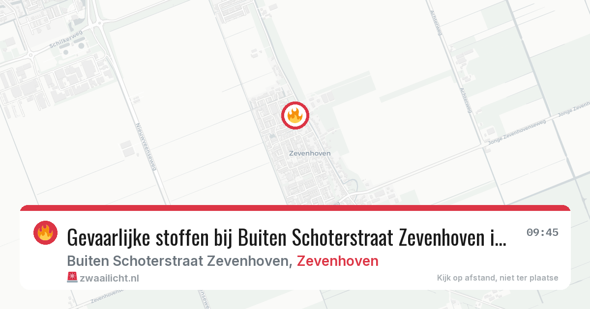 Gevaarlijke stoffen bij Buiten Schoterstraat Zevenhoven in Zevenhoven — 10 apr 2026