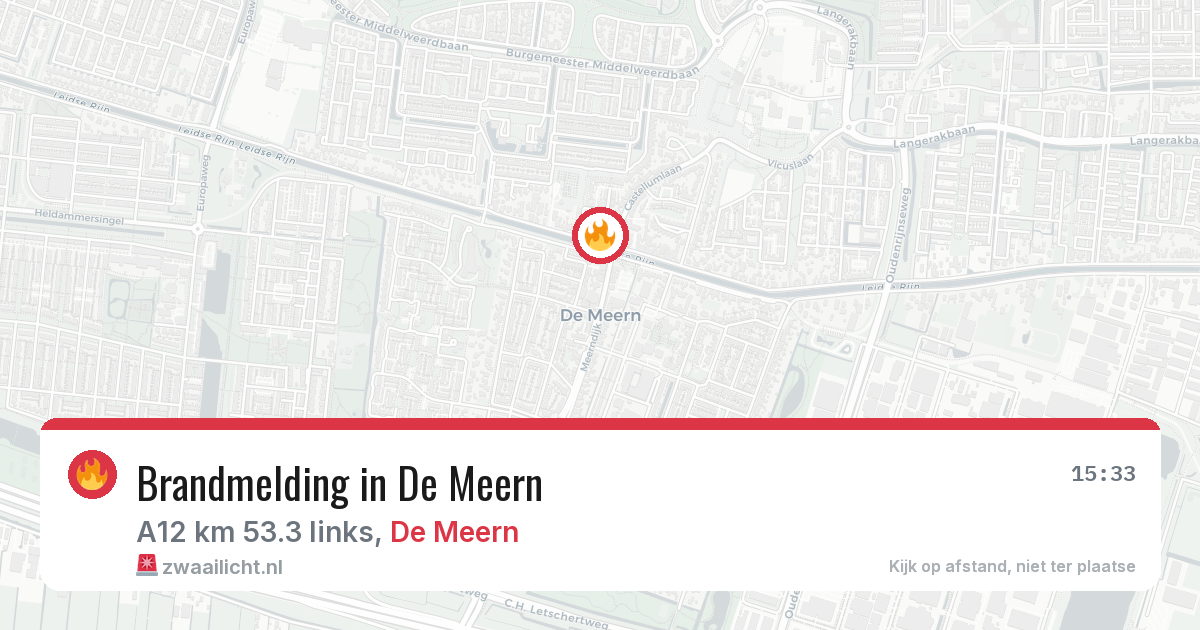 Brandmelding in De Meern — 8 apr 2026