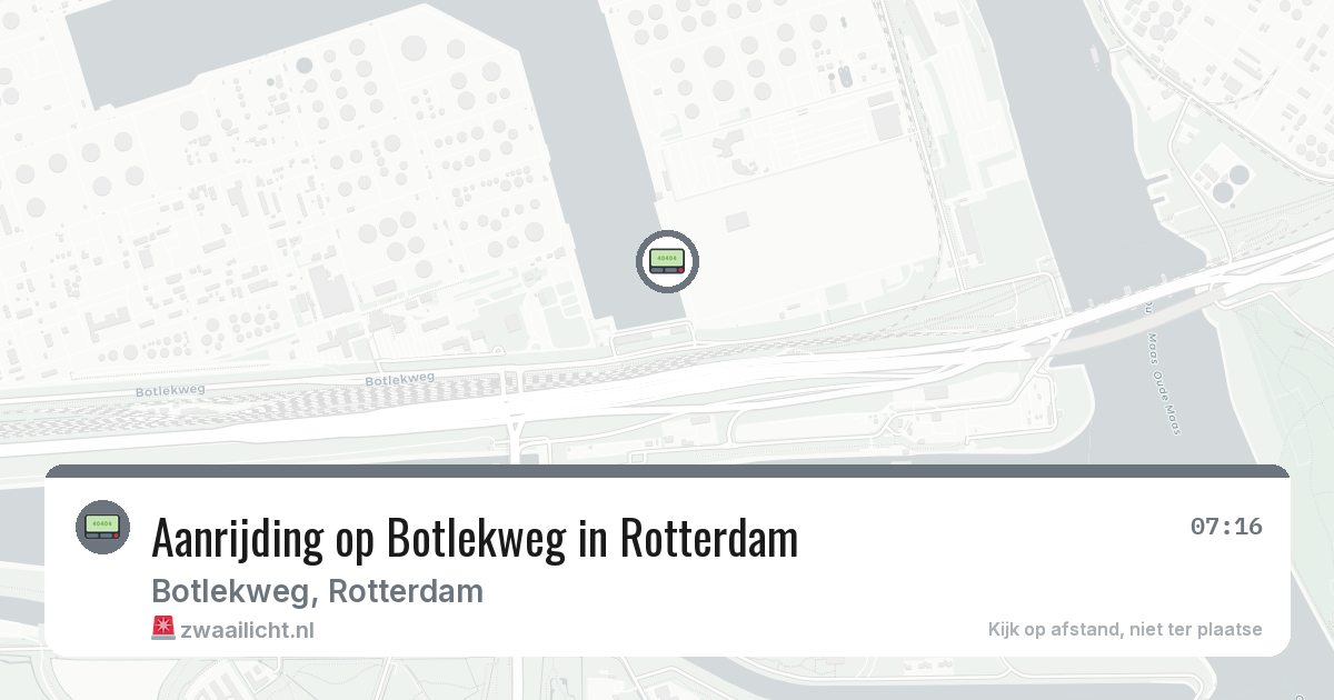 Aanrijding op Botlekweg in Rotterdam — 9 mrt 2026