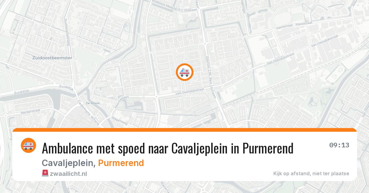 Ambulance met spoed naar Cavaljeplein in Purmerend — 15 mrt 2026