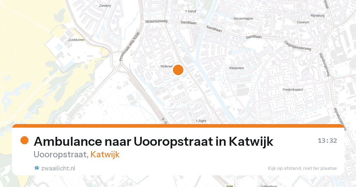 Ambulance naar Uooropstraat in Katwijk — 16 apr 2026