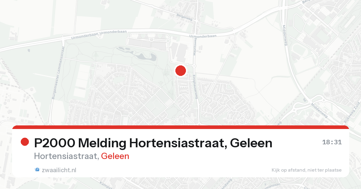 P2000 Melding Hortensiastraat, Geleen — 30 jan 2026